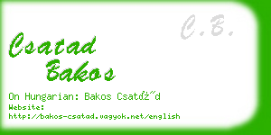 csatad bakos business card